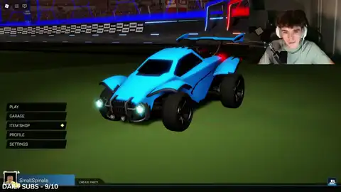 Blox League lobby with Garage and Item Shop on the left rail
