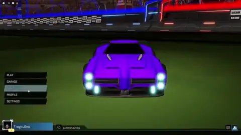 Blox League lobby with Item Shop highlighted beside Garage